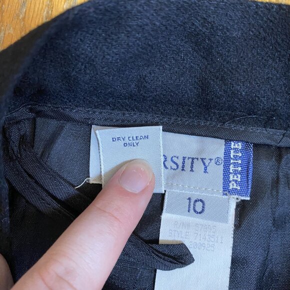 EUC Vintage Black Wool Pencil Skirt Diversity Petite sz 10 - Picture 2 of 4
